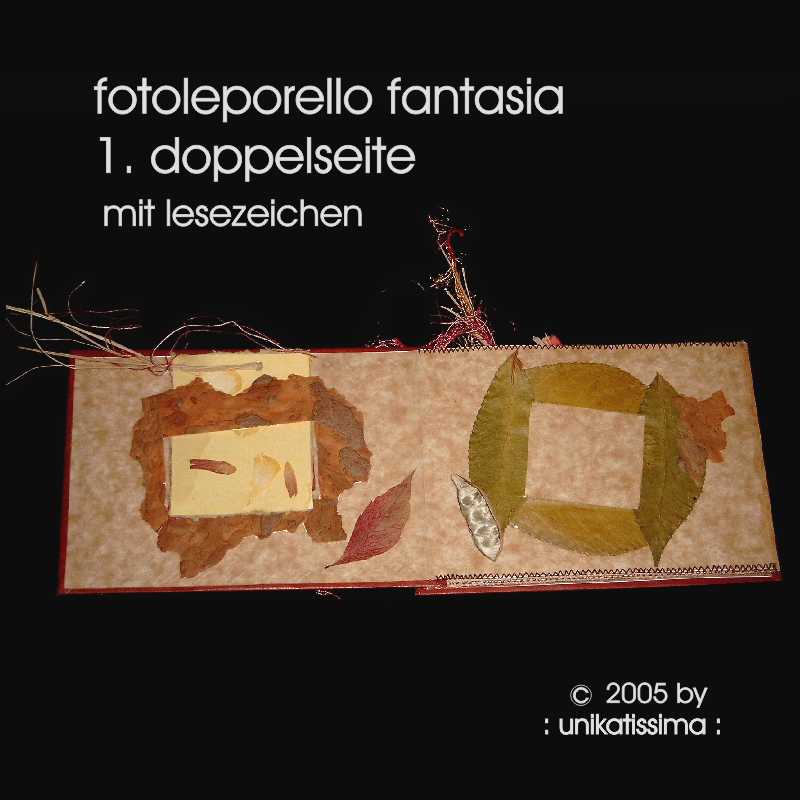 Fotoleporello Fantasia-erste Doppelseite