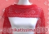 unikatissima's lace poinsettia - tablerunner